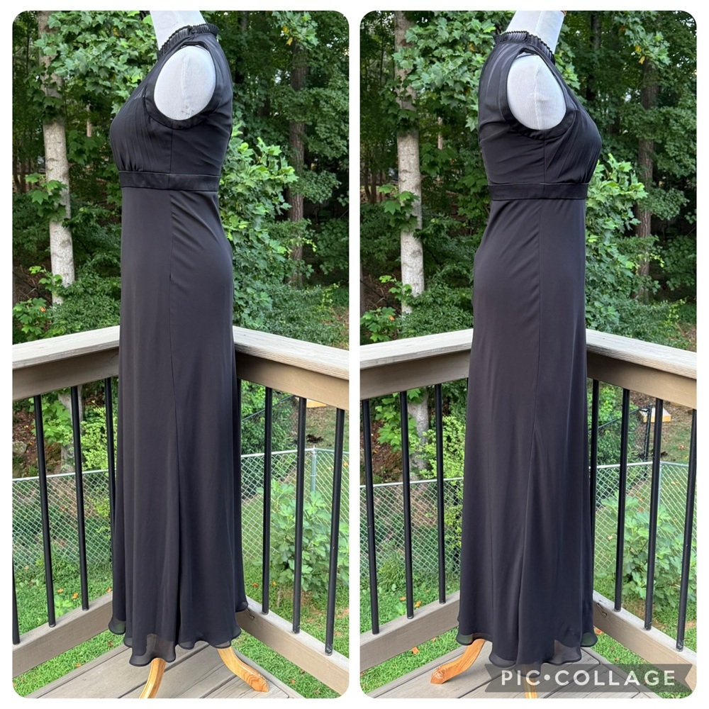 Ted Baker Byanna Ruffle Round Neck Maxi Long Dress in Black size 4 - Picture 9 of 16